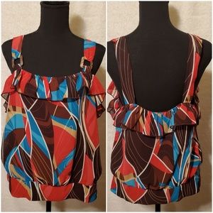 Love Tease Brown Dressy Tank Top